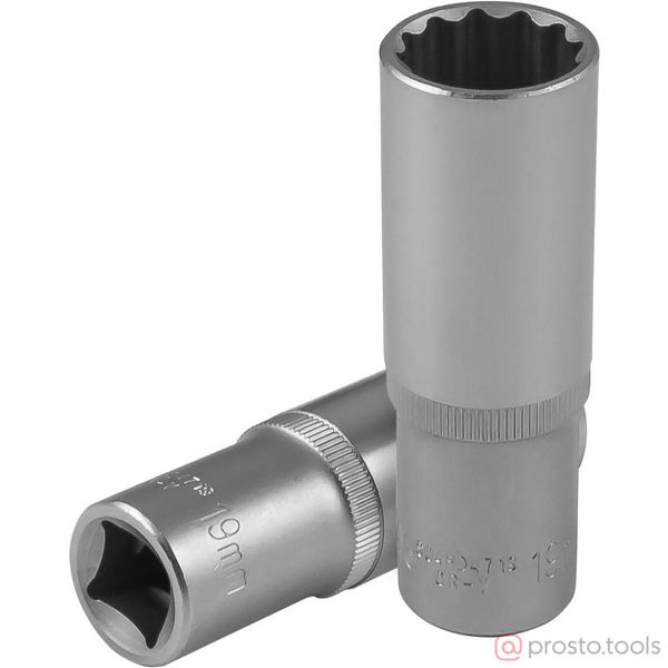 Изображение Головка торц. 1/2" 19мм 12-гран. глубокая S04HD4719 //JONNESWAY