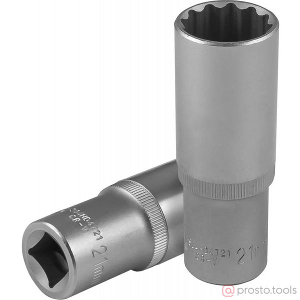 Изображение Головка торц. 1/2" 21мм 12-гран. глубокая S04HD4721 //JONNESWAY