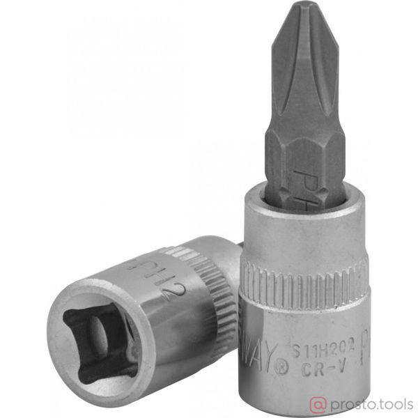 Изображение Головка торц. 1/4" РН2 Phillips L=37мм S11H202 //JONNESWAY