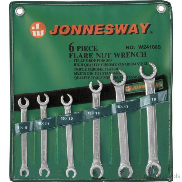 Изображение Набор ключей разрезных 8-19мм 6шт в чехле W24106S //JONNESWAY