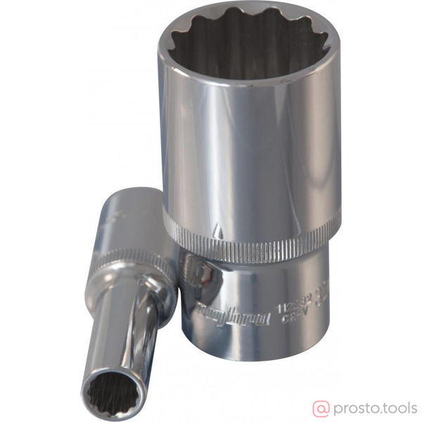 Изображение Головка торц. 1/2" 32мм 12-гран. глубокая 112232 //OMBRA