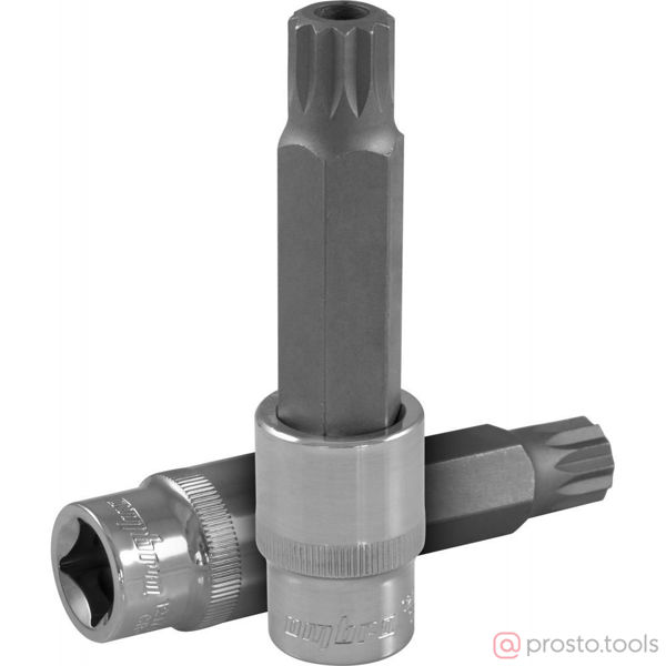 Изображение Головка торц. 1/2" M16H TAMPERPROOF SPLINE L=100мм 121716T //OMBRA