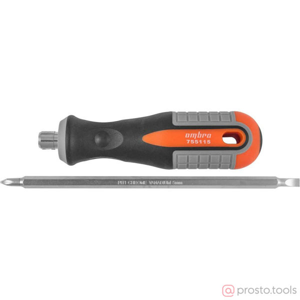 Изображение Отвертка комбинированная 150 мм РН1/SL5 ROUND GRIP 755115 //OMBRA