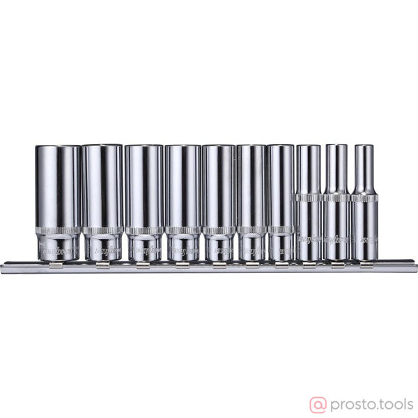 Изображение Набор головок 1/4" 5-14 мм 6 гр. 10 пред. глубокие 914110 //OMBRA
