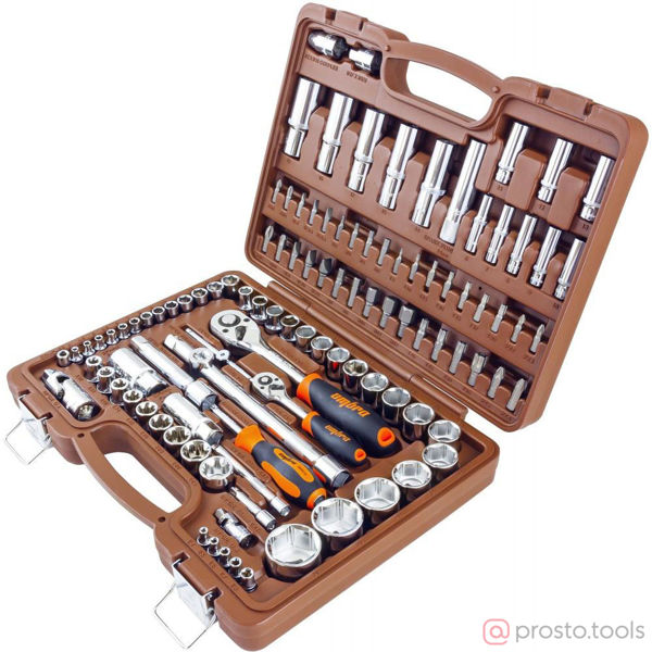 Изображение Набор инструмента 108 пр. пласт. кейс 1/2", 3/8", 1/4" OMT108S //OMBRA