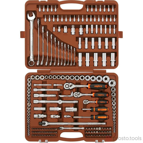 Изображение Набор инструмента 216 пр. ложемент 1/2", 3/8", 1/4" OMT216S //OMBRA
