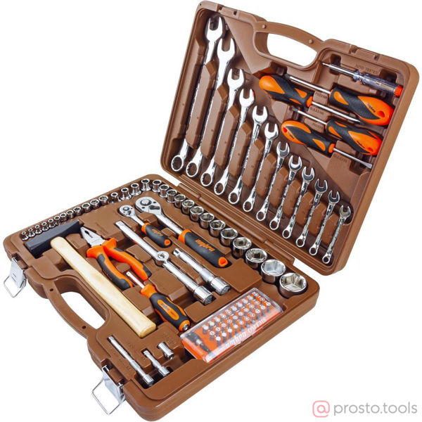 Изображение Набор инструмента 88 пр. пласт. кейс 1/4, 1/2" OMT88S //OMBRA