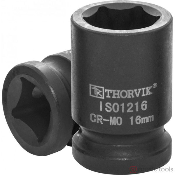 Изображение Головка ударная 1/2" 16мм 6-гран. IS01216 //THORVIK