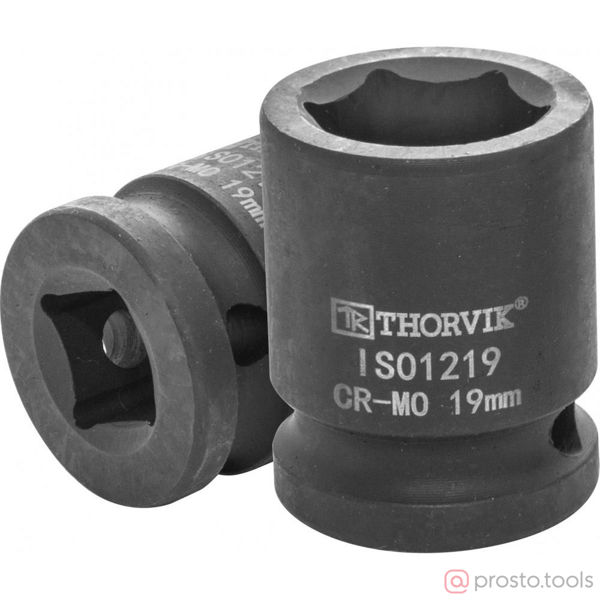 Изображение Головка ударная 1/2" 19мм 6-гран. IS01219 //THORVIK