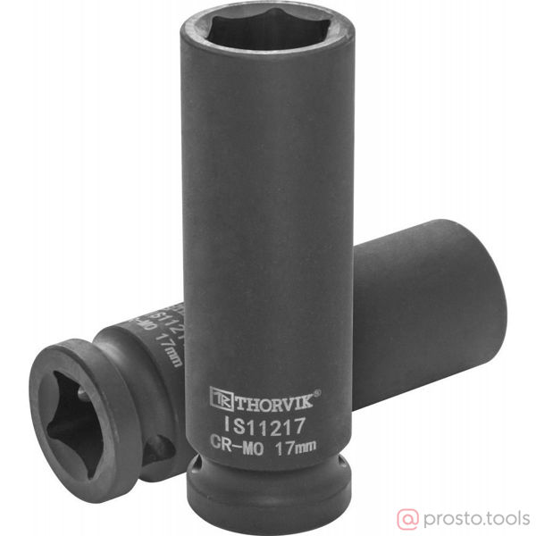 Изображение Головка ударная 1/2" 17мм 6-гран. глубокая IS11217 //THORVIK