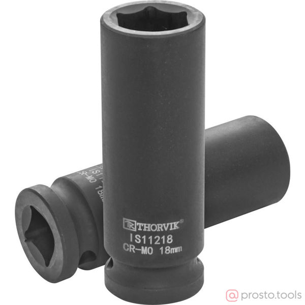 Изображение Головка ударная 1/2" 18мм 6-гран. глубокая IS11218 //THORVIK