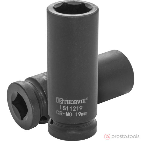 Изображение Головка ударная 1/2" 19мм 6-гран. глубокая IS11219 //THORVIK
