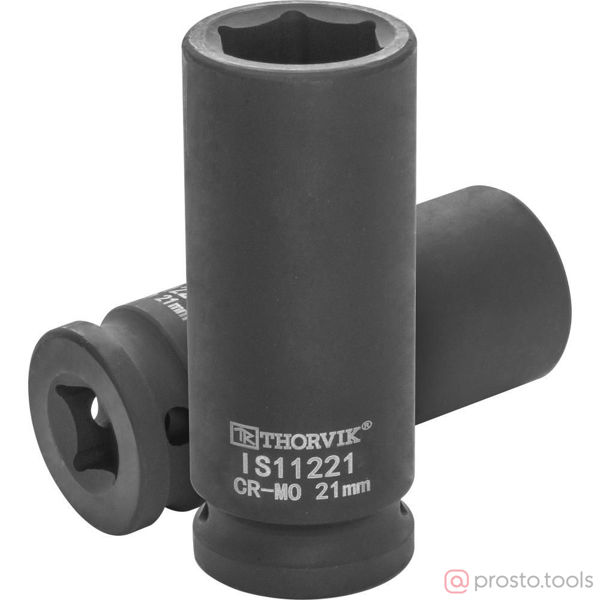 Изображение Головка ударная 1/2" 21мм 6-гран. глубокая IS11221 //THORVIK