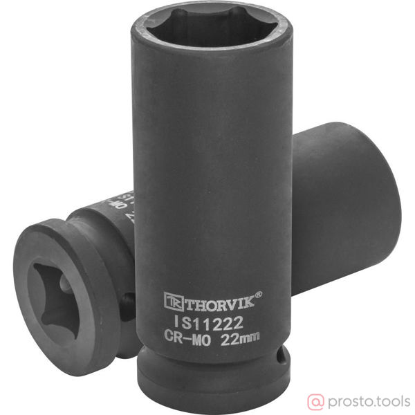 Изображение Головка ударная 1/2" 22мм 6-гран. глубокая IS11222 //THORVIK