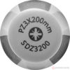 Изображение Отвертка крестовая 200мм PZ3 2-х комп. рукоятка POZIDRIV SDZ3200 //THORVIK