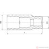 Изображение Головка свечная 1/2" 16мм 6-гр. SPS1216 //THORVIK
