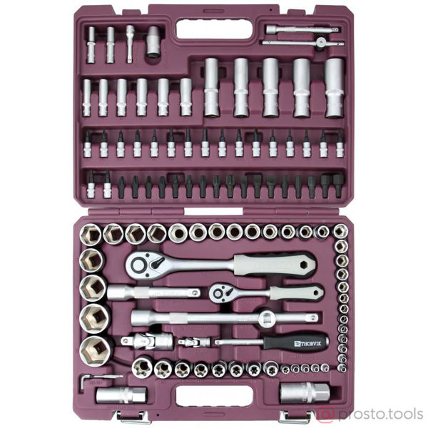 Изображение Набор инструмента 108 пр. пласт. кейс 1/4", 1/2" TS108 //THORVIK