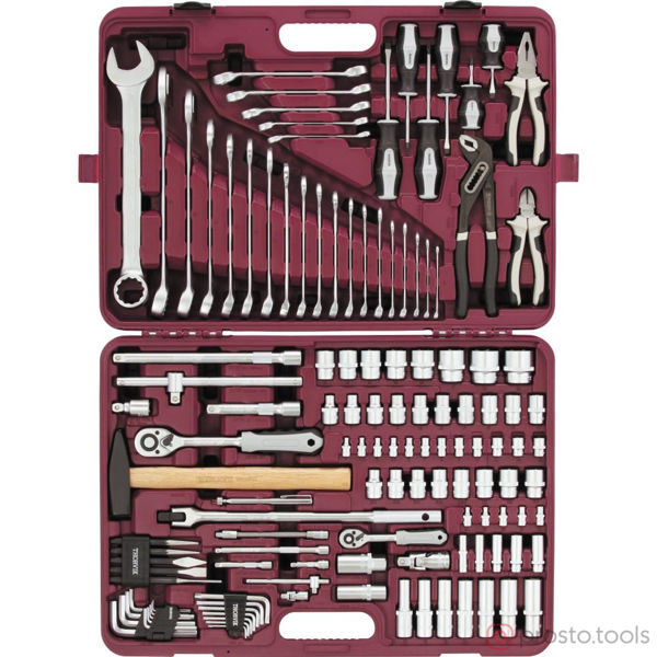 Изображение Набор инструмента 127 пр. пласт. кейс 1/4", 1/2" UTS0127 //THORVIK