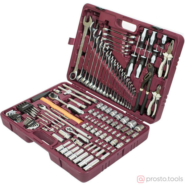 Изображение Набор инструмента 127 пр. пласт. кейс 1/4", 1/2" UTS0127 //THORVIK