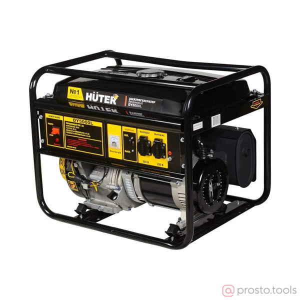 Изображение Генератор бенз. 4/4,5кВт DY5000L Huter