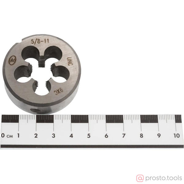 Изображение Плашка дюймовая UNC 5/8" 11 ниток/дюйм (9ХС) 60° //ТехноСталь