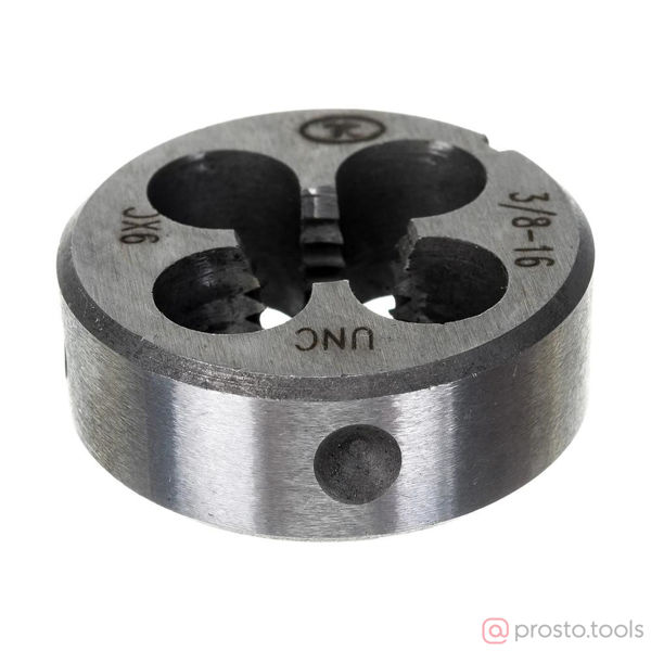 Изображение Плашка дюймовая UNC 3/8" 16 ниток/дюйм (9ХС) ТехноСталь