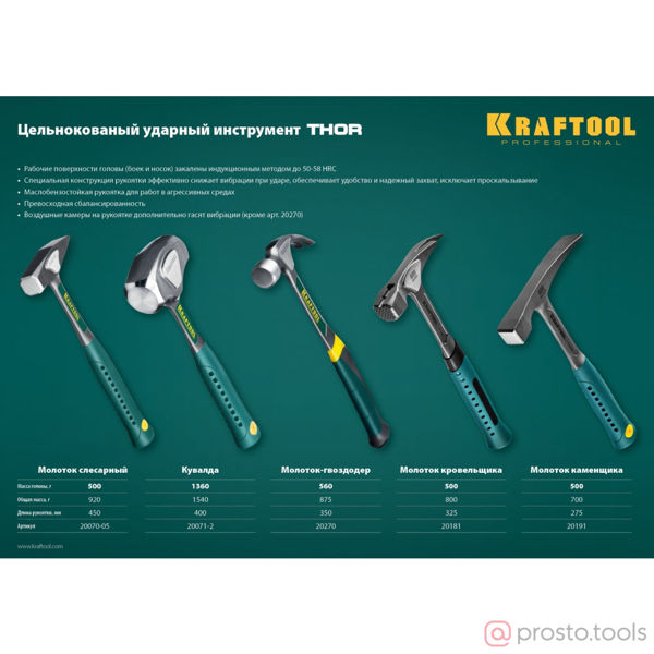 Изображение Кувалда 1,5 кг с ручкой "AutoKraft" //KRAFTOOL