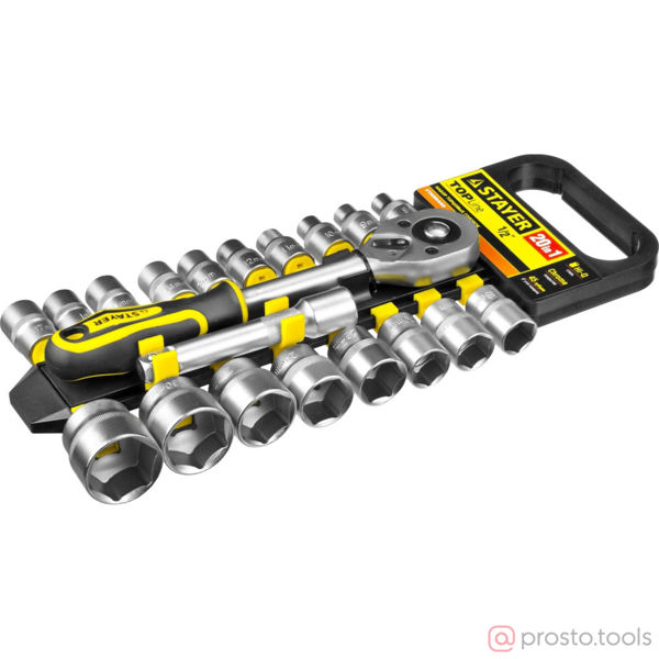 Изображение Набор головок 1/2" 8-32 мм 6-гран. 20 предметов "STANDARD" //STAYER