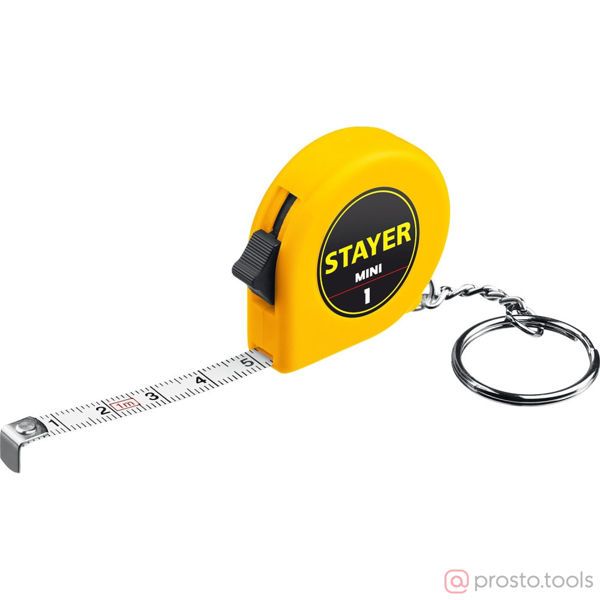 Изображение Рулетка 1м*6мм брелок //STAYER