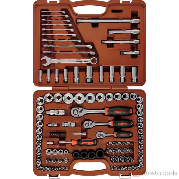 Изображение Специальный набор инструмента, торцевые головки 1/4", 3/8", 1/2"DR, 4-32 мм и SAE 5/32"--1-1/