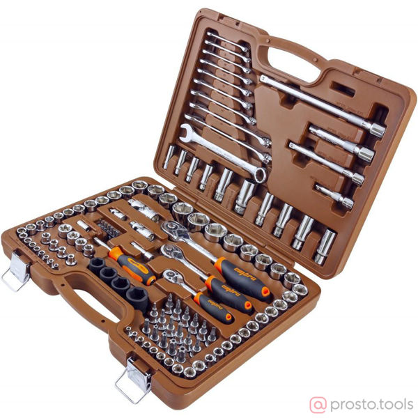 Изображение Специальный набор инструмента, торцевые головки 1/4", 3/8", 1/2"DR, 4-32 мм и SAE 5/32"--1-1/