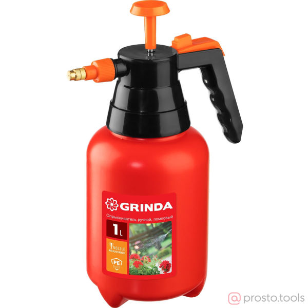 Изображение Опрыскиватель GRINDA PS-1 1 л ручной помповый, колба из полиэтилена