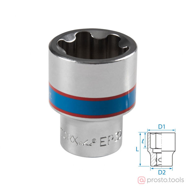 Изображение Головка торц. 1/2" EP32 TORX PLUS L= 45мм //KING TONY