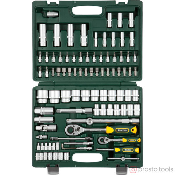 Изображение Набор головок 1/4"&1/2" 94 предм. KRAFTOOL